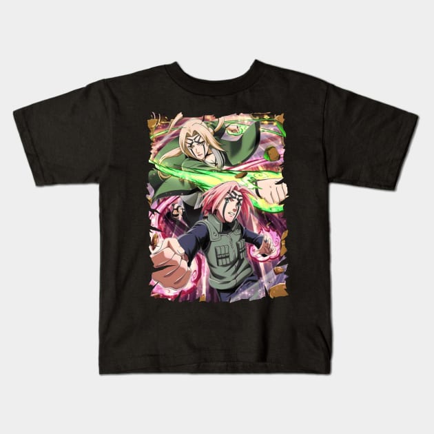 TSUNADE SENJU MERCH VTG Kids T-Shirt by Melesz.Ink Tattoo